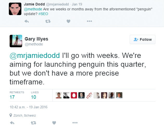 Gary Illyes on Twitter